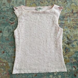 90’s boat neck baby pink tank top